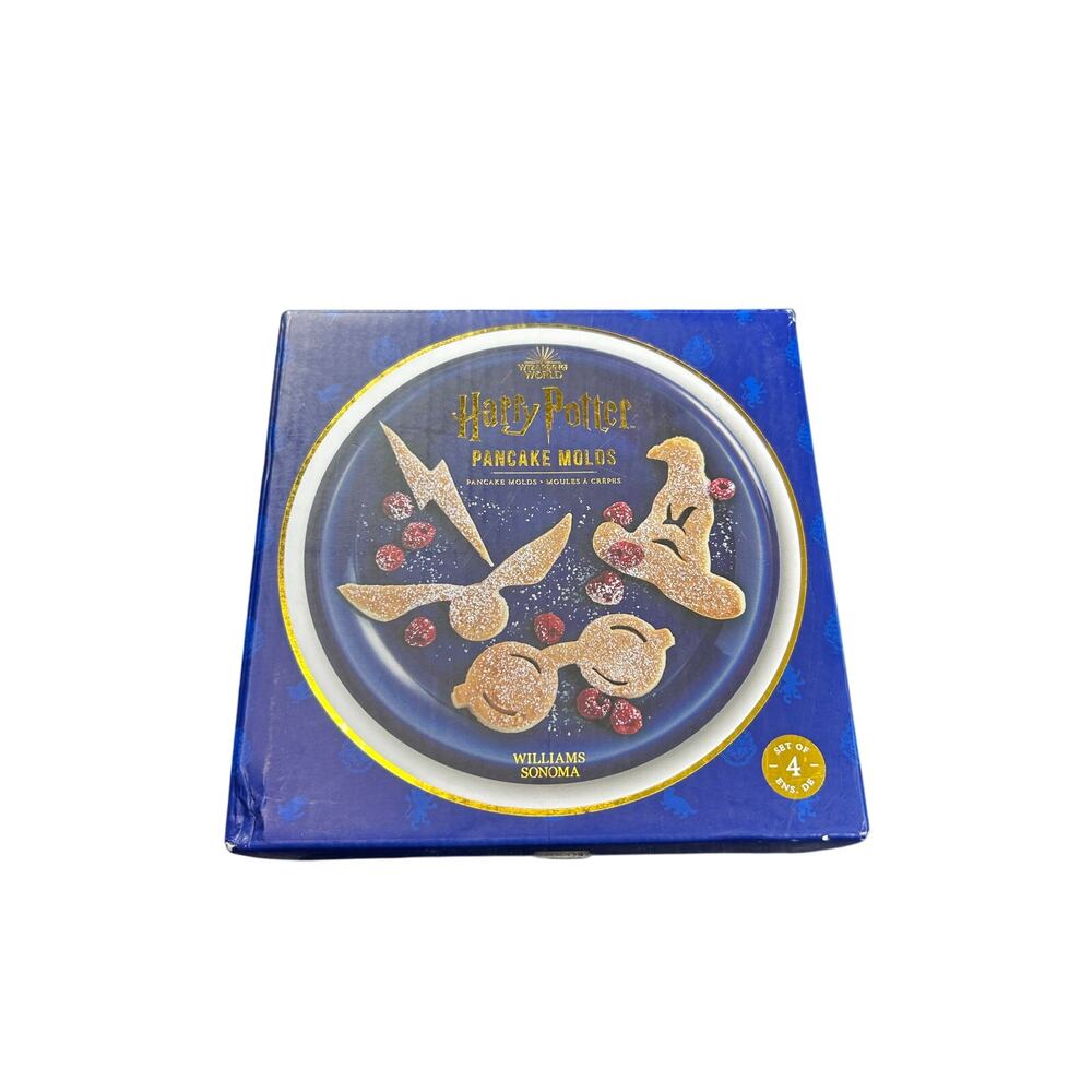 Open Box- William Sonoma- set of 4 - Harry Potter Pancake Molds- Gift with box